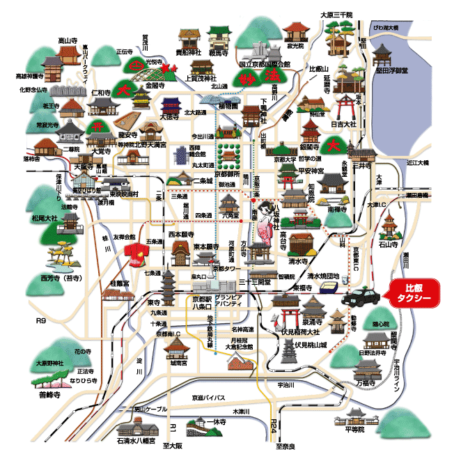 比叡タクシー株式会社 京都マップ
